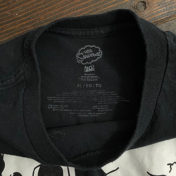 The Simpsons Matt Groening Treehouse of Horror Short Sleeve Tee, Black. Size XL. - Picture 5 of 5